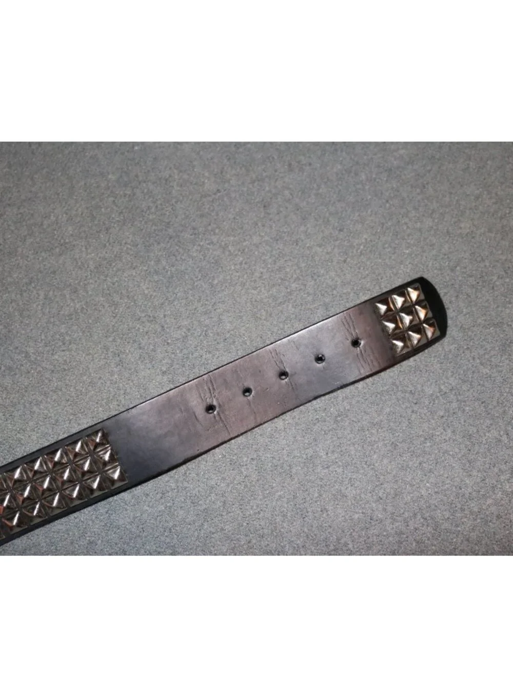 Hot Topic Pyramid Studded Belt 40 Black Leather - Picture 5 of 6